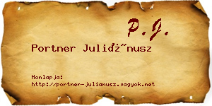 Portner Juliánusz névjegykártya